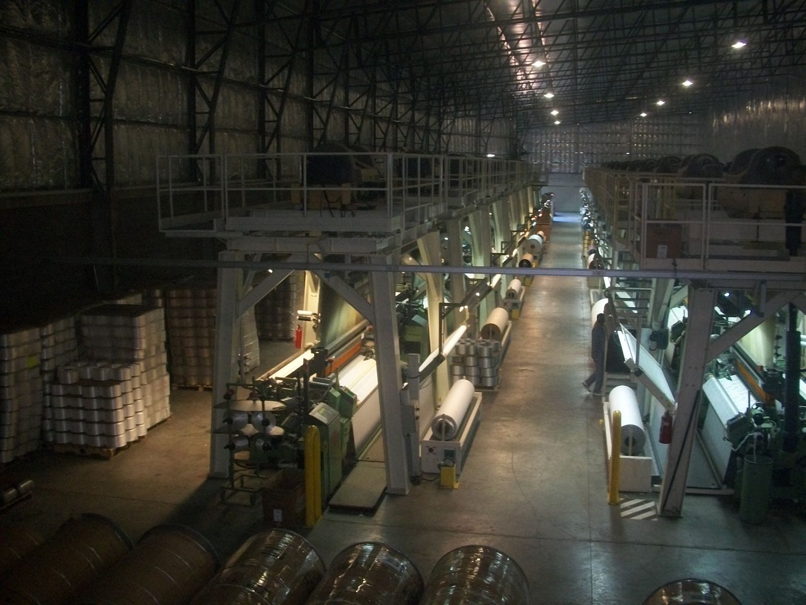 Planta textil en funcionamiento